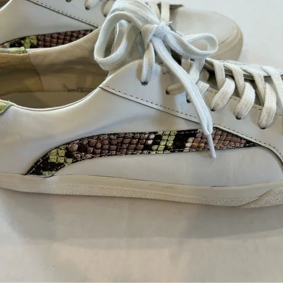 Madewell Women’s Sneakers Size 11 Sidewalk Low Top Snake Print Leather AH767 - Picture 8 of 13